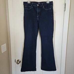 Gap perfect boot jeans dark rinse blue women's 32 short